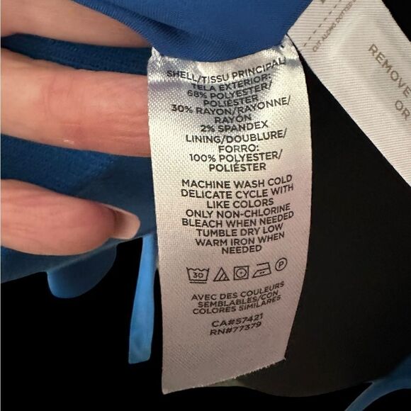 Ann Taylor Vibrant Blue Belted Spring Coat NWOT Lined w Pockets | Size L Petite - Picture 9 of 13